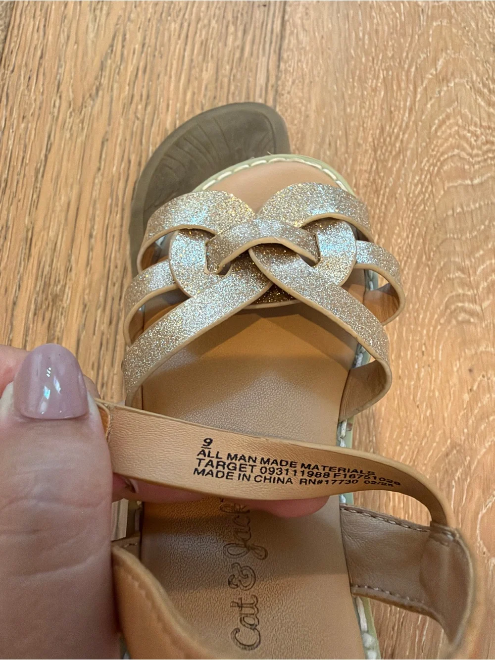 Girls Glittery Size 9 Sandals